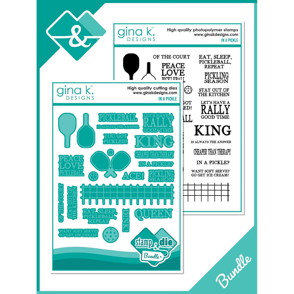 Gina K Designs In A Pickle Clear Stamps and Dies Bundle bsdie0425