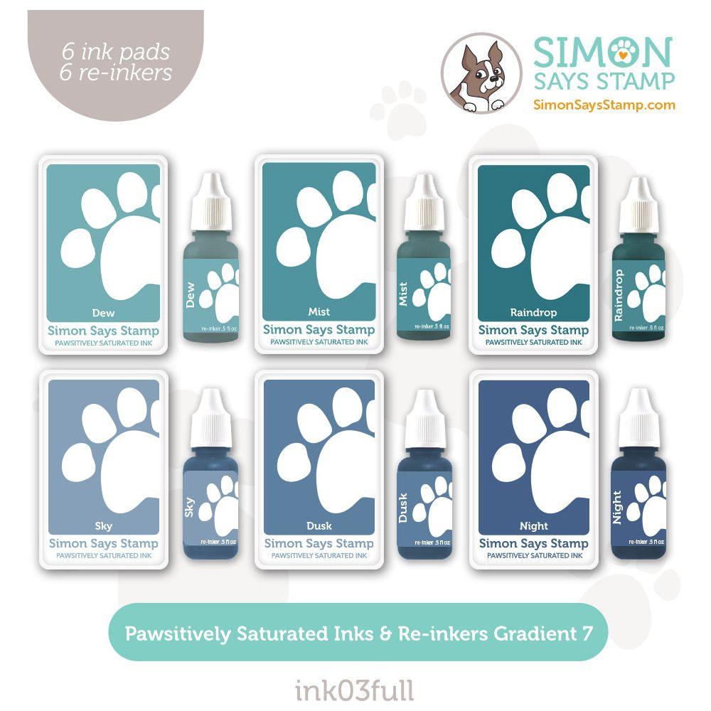 Simon Says Stamp Pawsitively Saturated Gradient 7 Inks And Re-inkers ink03full Celebrate