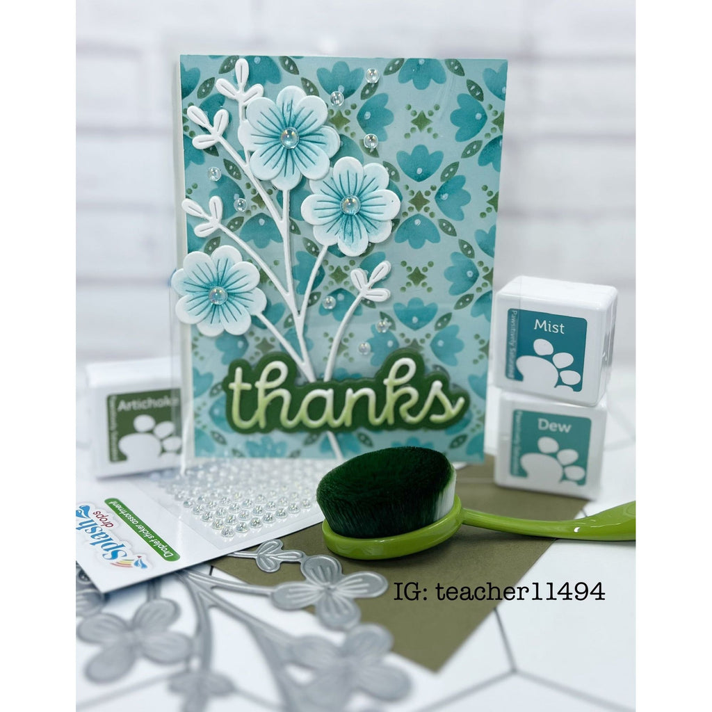 Simon Says Stamp Pawsitively Saturated Ink Cubes Blue Lagoons ssc617 Cheering for You Thanks Card | color-code:ALT01