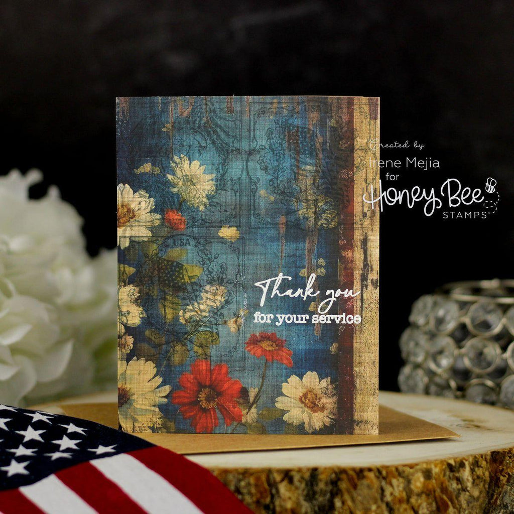 Honey Bee Americana 6 x 8.5 Paper Pad hbpa-057 Military Service Card