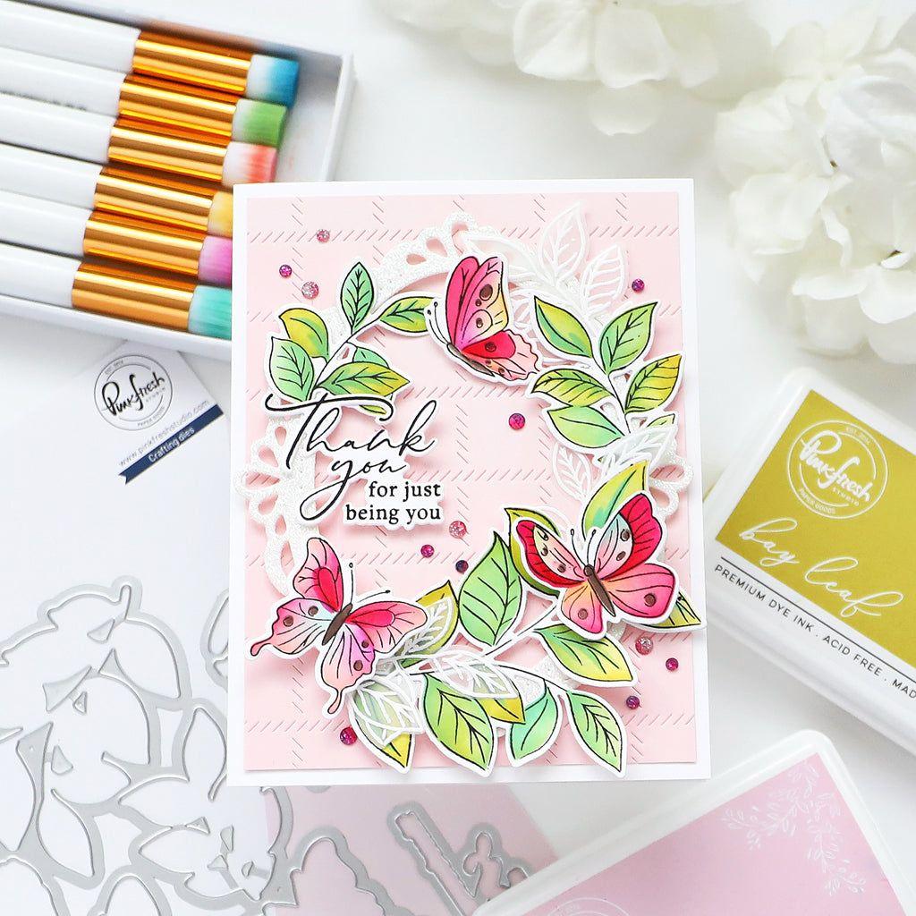 Pinkfresh Studio Fluttering Butterflies Clear Stamps 218724 Be Yourself Card | color-code:ALT02