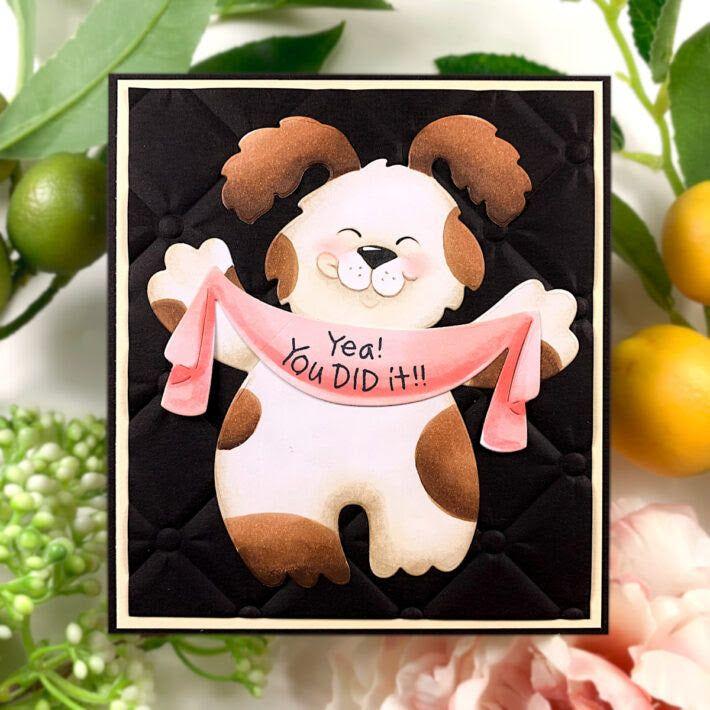 S5-589 Stampendous Puppy Hugs Etched Dies you did it