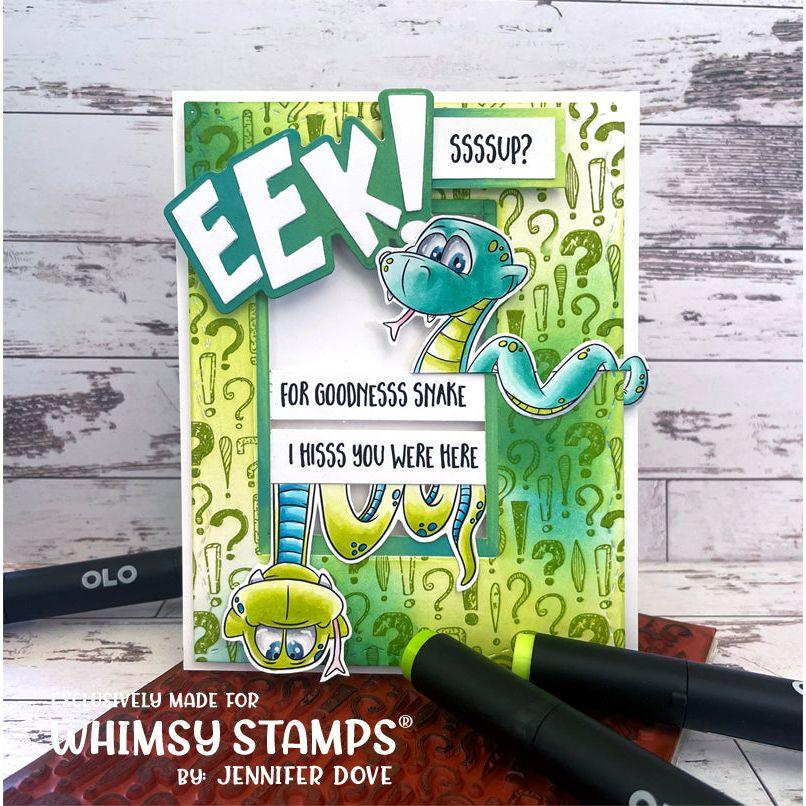 Whimsy Stamps Sassy Snakes Outline Dies wsd377a eek