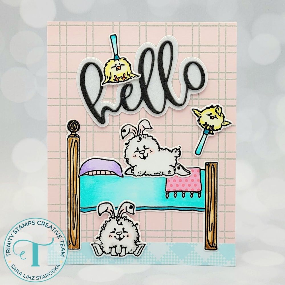 Trinity Stamps Dust Bunnies Clear Stamp Set tps-033 hello