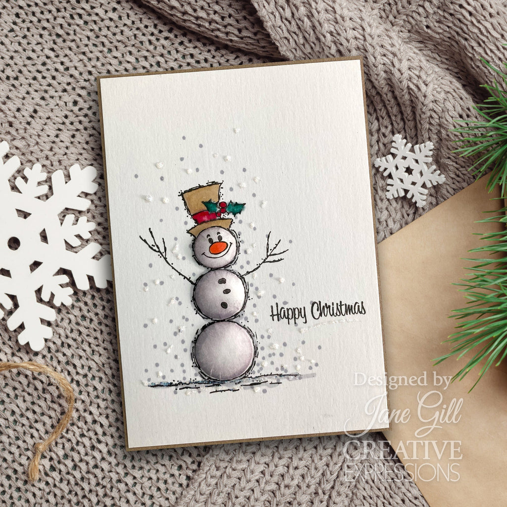 Woodware Craft Collection Bubble Snowmen Clear Stamps jgs850 christmas card