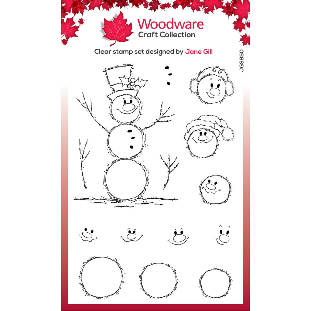 Woodware Craft Collection Bubble Snowmen Clear Stamps jgs850