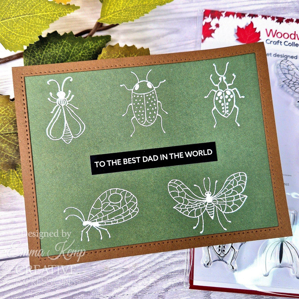 Woodware Craft Collection Bug Doodles Clear Stamps jgs865 best dad