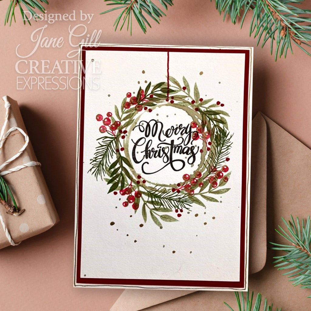 Woodware Craft Collection Paintable Fillers Shapes Leafy Sprigs Clear Stamps jgs873 merry christmas