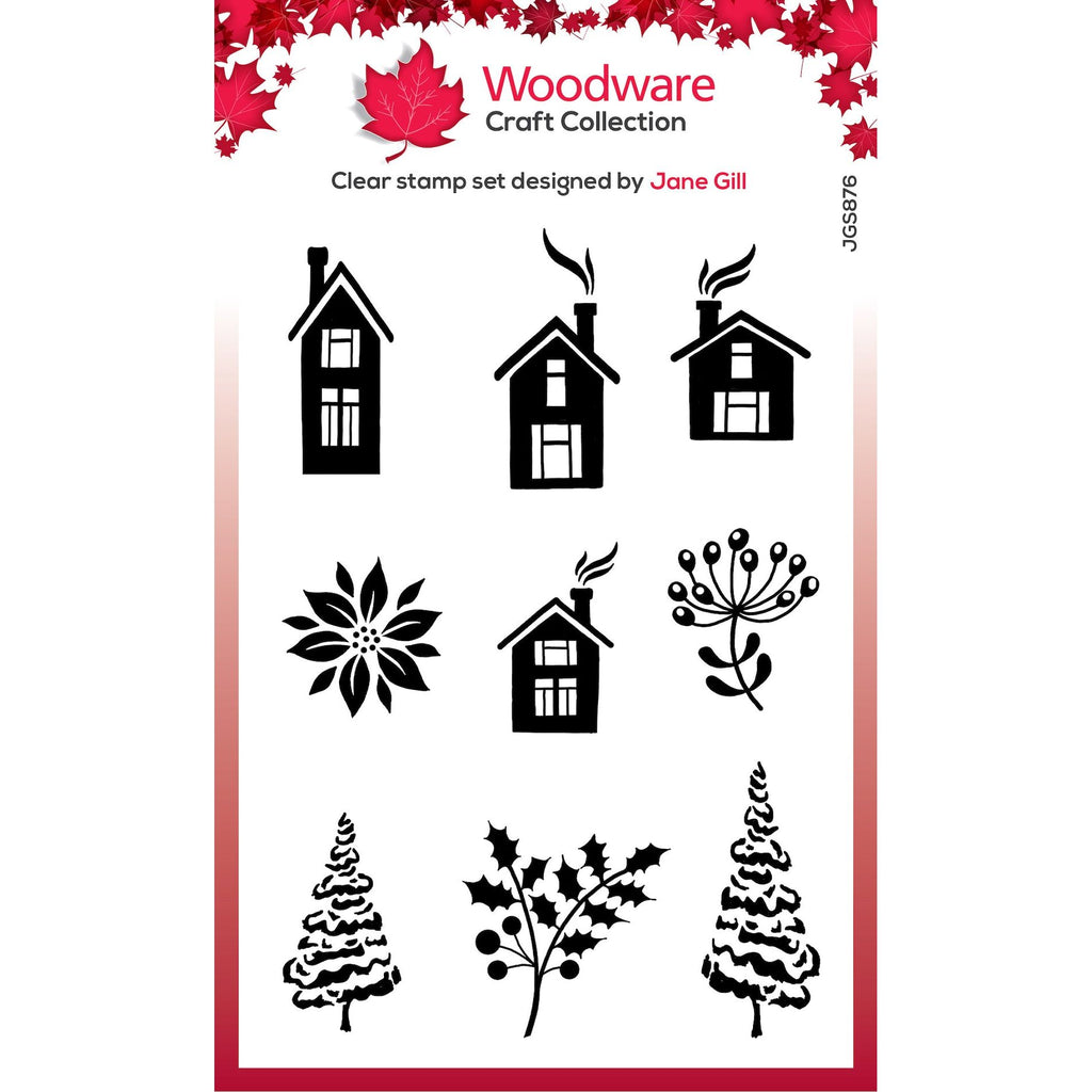 Woodware Craft Collection Paintable Fillers Baubles Home Clear Stamps jgs876