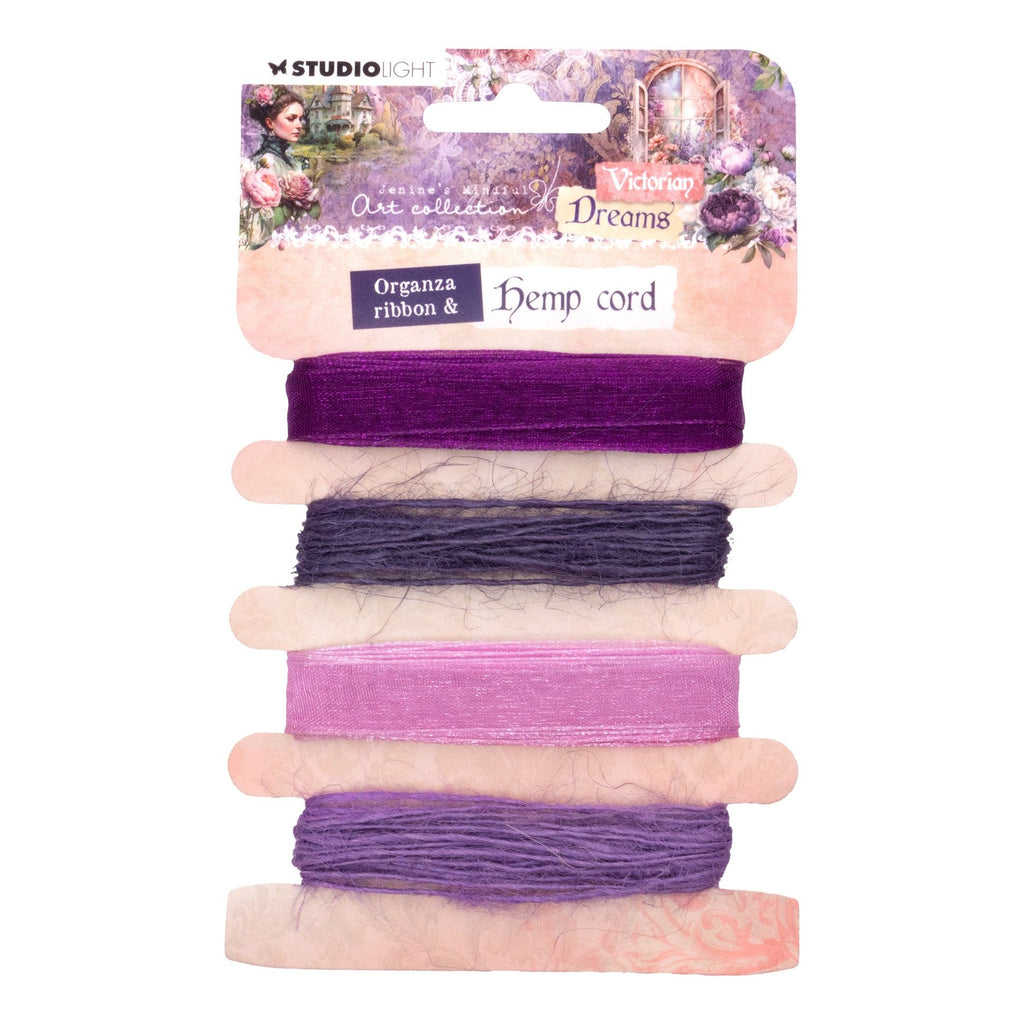 Studio Light Organza Ribbon & Hemp Cord Purples jma-vd-rib05