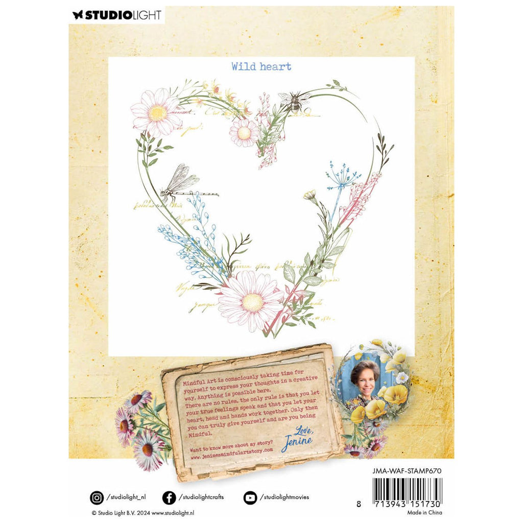 Studio Light Wild Heart Clear Stamp jma-waf-stamp670 package back