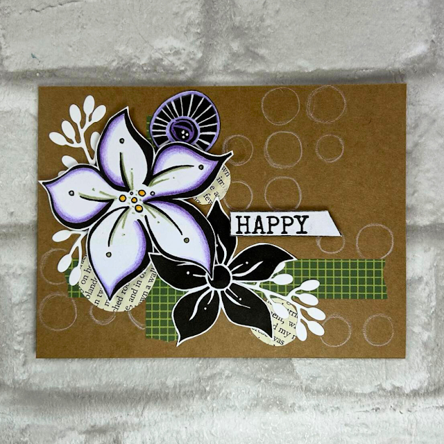 Paper Artsy JoFY 132 Cling Stamps jofy132 happy