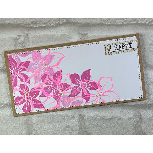 Paper Artsy JoFY 132 Cling Stamps jofy132 happy flowers