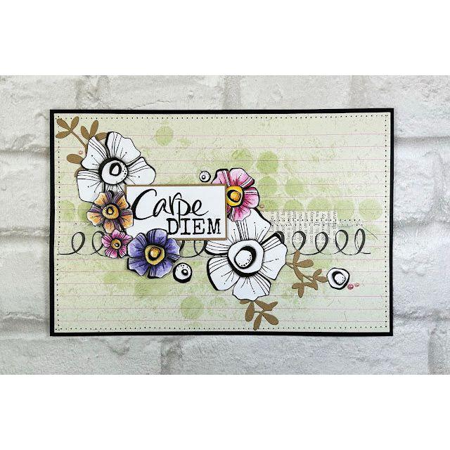 Paper Artsy JoFY 133 Cling Stamps jofy133 carpe diem