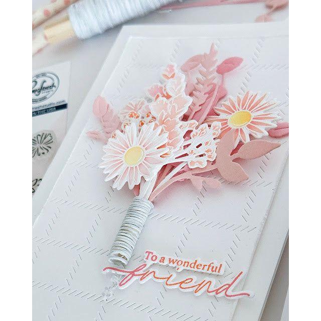 Pinkfresh Studio Wildflower Bouquet Clear Stamps 227323 To A Wonderful Friend | color-code:ALT01