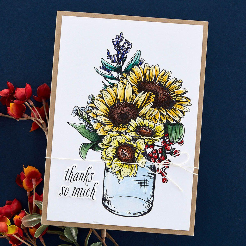 bp-095 Spellbinders Sunflower Bouquet Press Plate and Etched Die Set thanks so much