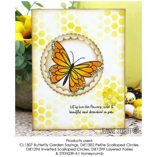 Impression Obsession Petite Scalloped Circles Dies die1302-zz monarch butterfly