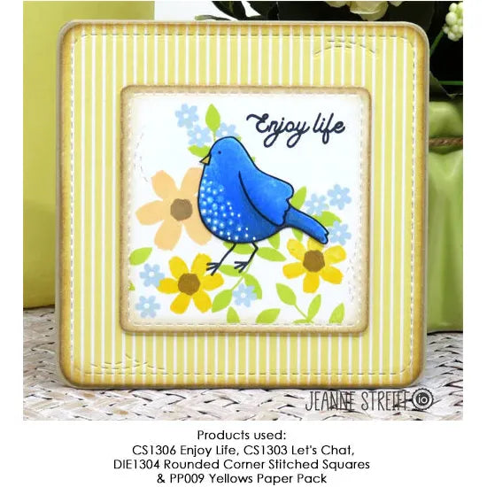 Impression Obsession Let's Chat Clear Stamps cs1303 blue bird