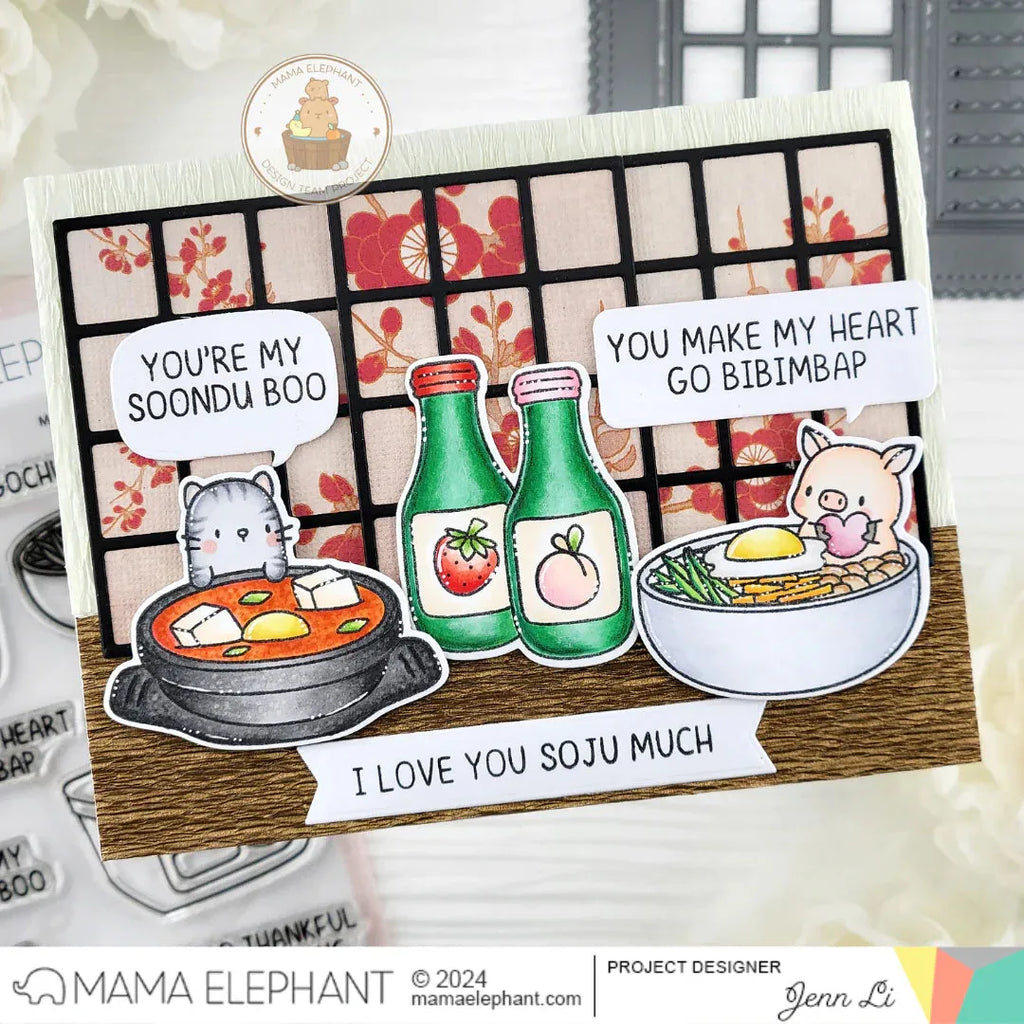 Mama Elephant Bibimbap Clear Stamps i love you