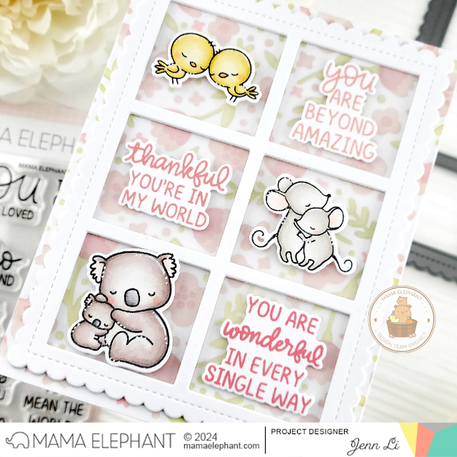 Mama Elephant Six Scallop Window Creative Cuts Steel Dies thankful