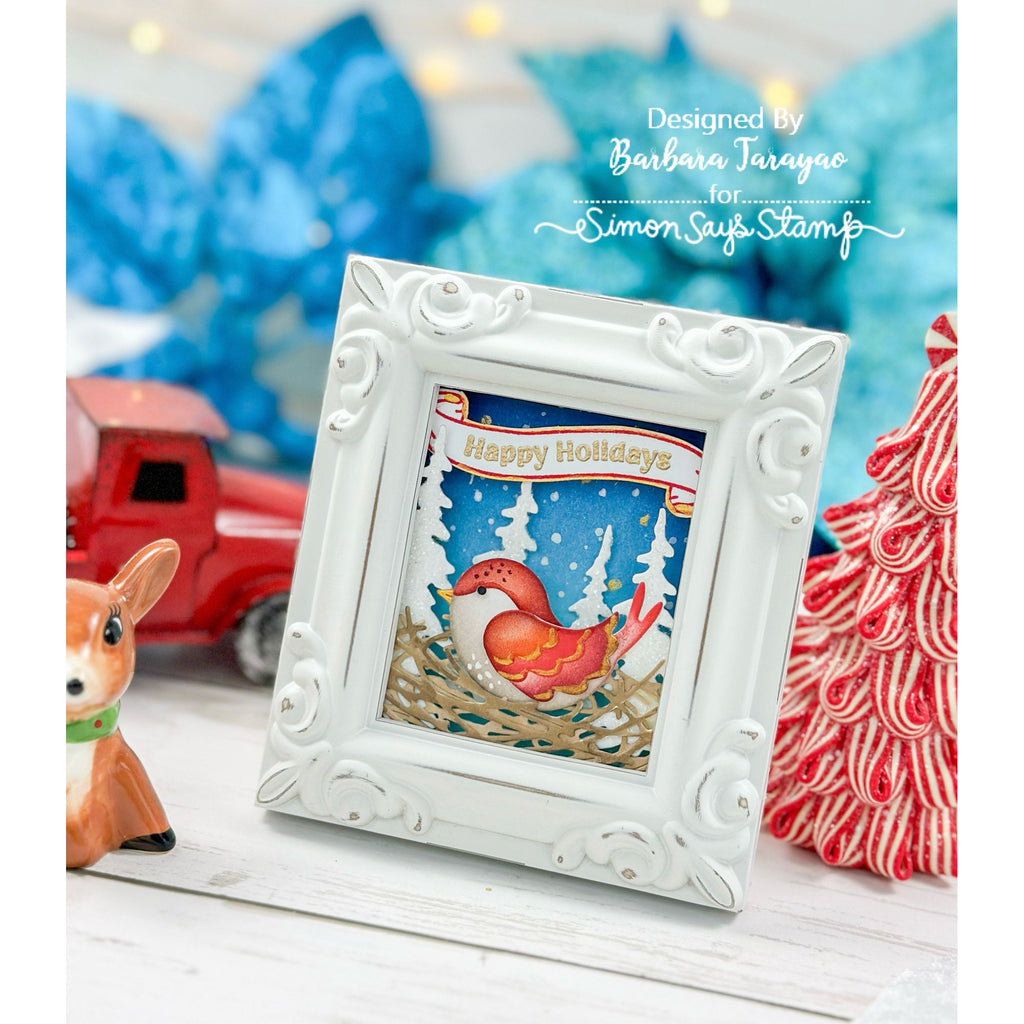 Simon Says Stamp Jolly Birdie Wafer Die s951 DieCember Christmas Decor