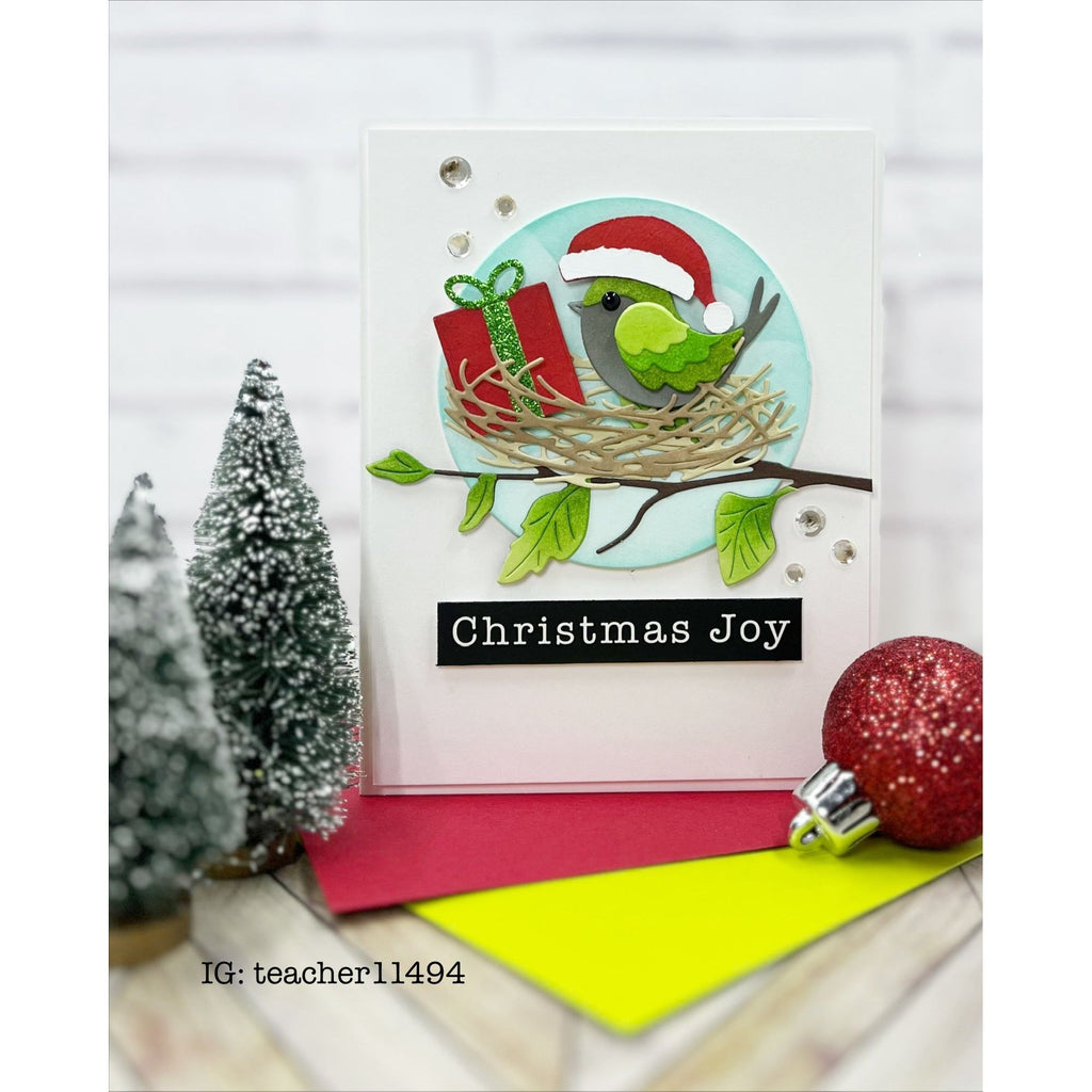 Simon Says Stamp Jolly Birdie Wafer Die s951 DieCember Christmas Card