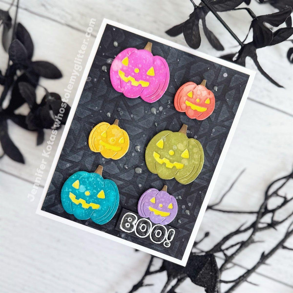 Simon Says Stamp Jolly Pumpkins Wafer Dies s969 Sweet Wishes Halloween Card