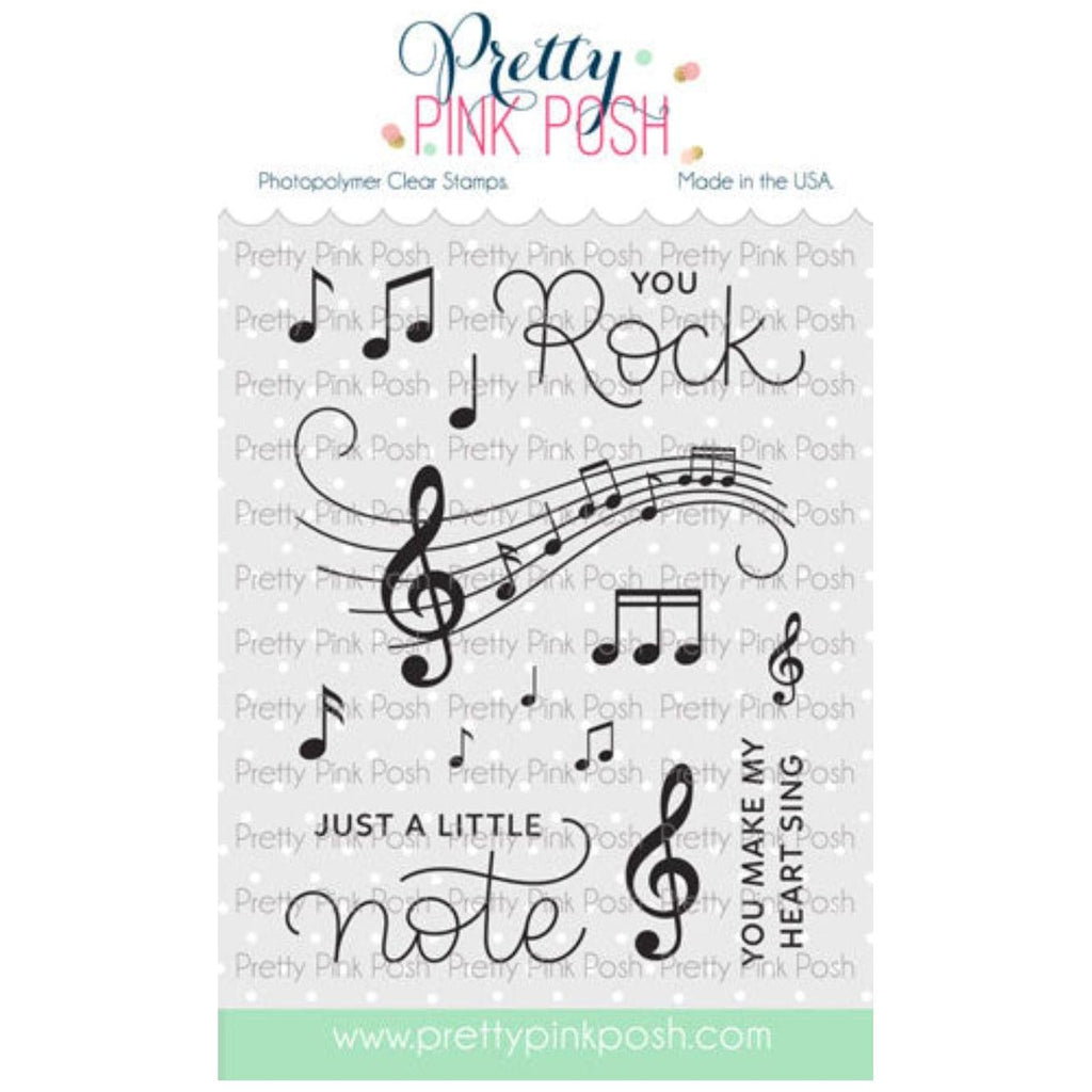 Pretty Pink Posh Just A Note Clear Stamps