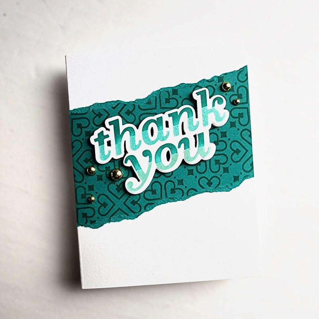 Simon Says Stencils And Dies Just My Type Friend Thank You Card