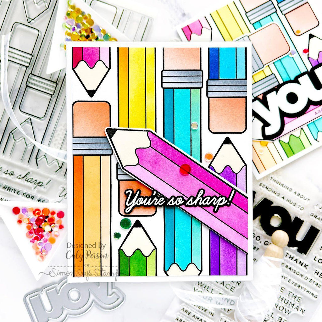 Simon Says Stamp Just Write Wafer Dies 1117sdc Cheering for You Encouragement Card | color-code:ALT03