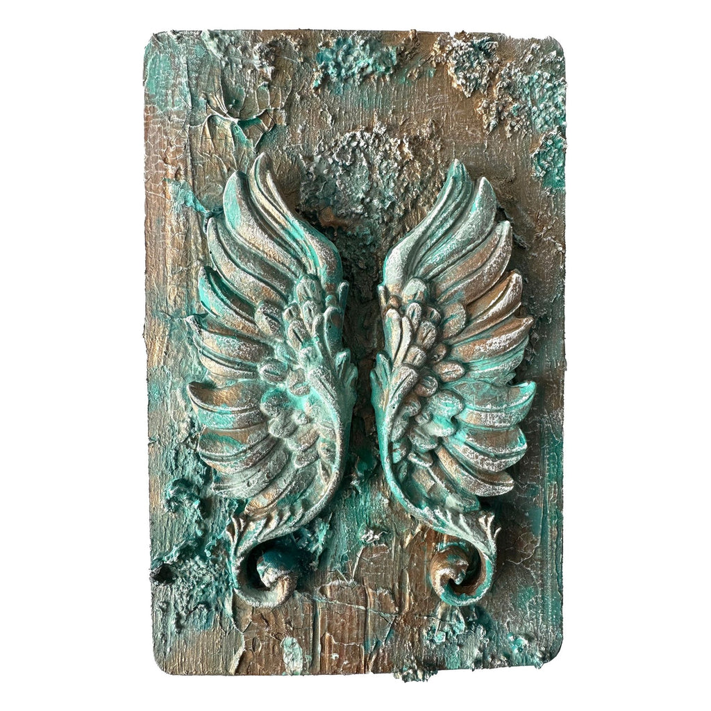 Stamperia Stone Clay Set k3p71 patina wings