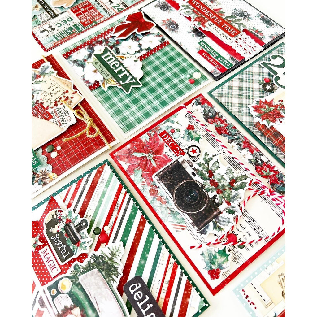 Simple Stories Vintage 'Tis The Season Floral Bits And Pieces 20723 Festive Holiday Layout