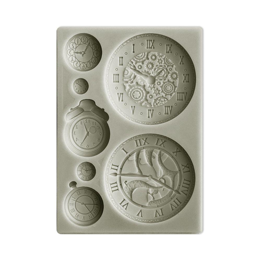 Stamperia Around The World Clocks Silicone Mold A6 kacm14