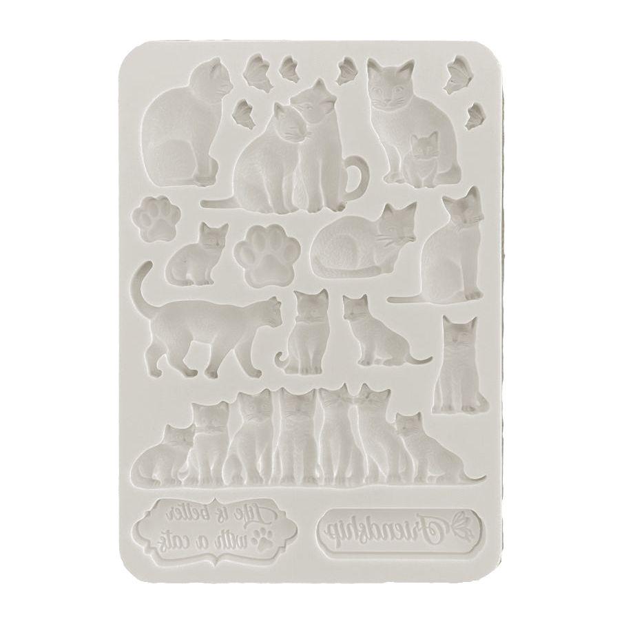 Stamperia Orchids And Cats Cats A5 Silicone Mold kacma523