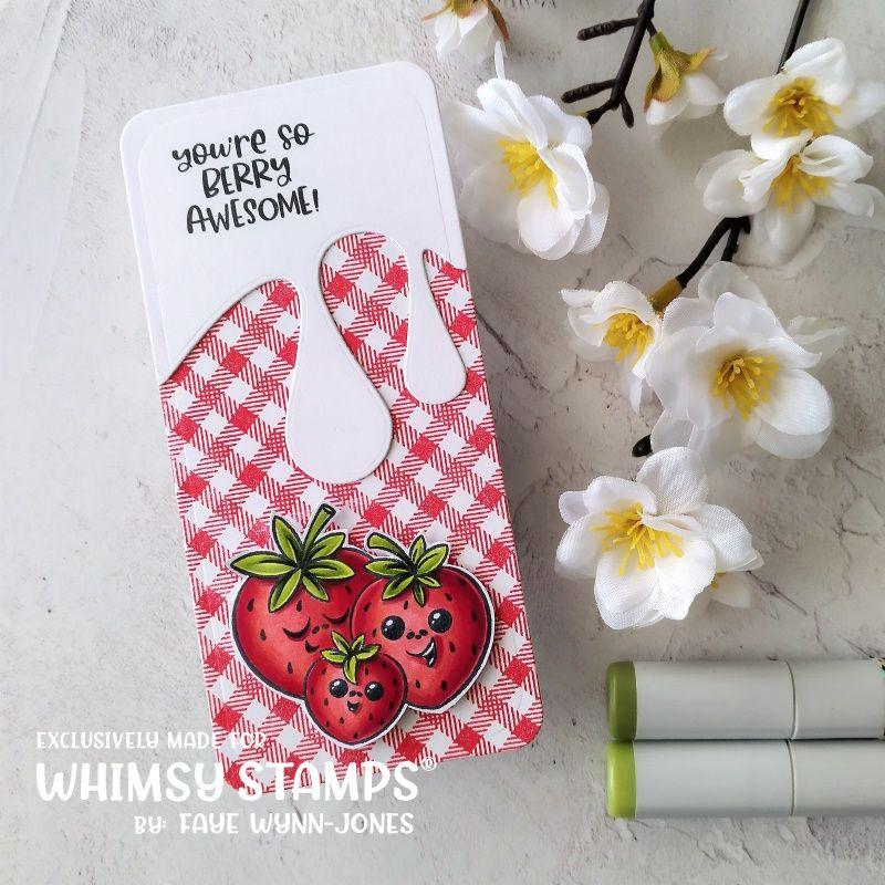 Whimsy Stamps Sweet Strawberries Clear Stamps KHB163a Awesome