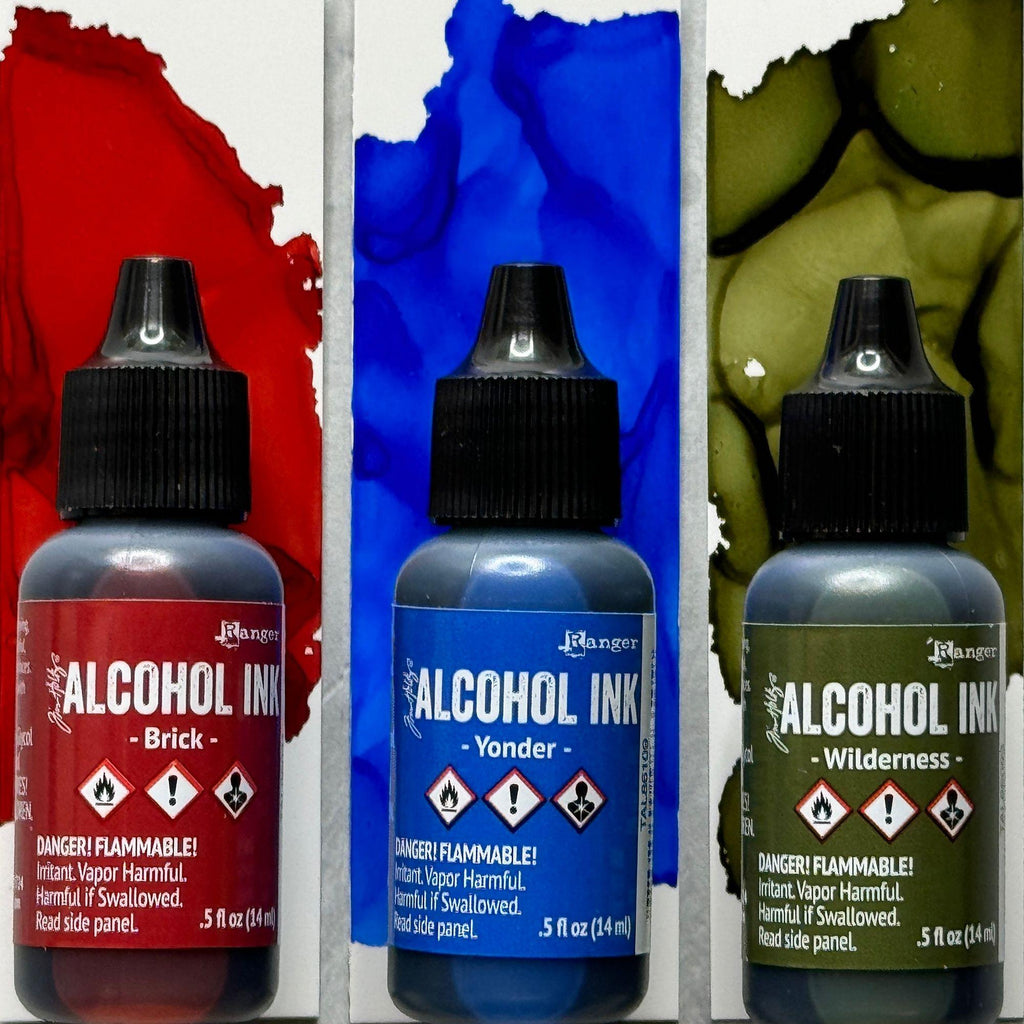 Tim Holtz Alcohol Ink Set Expedition Ranger tak86123 Swatches