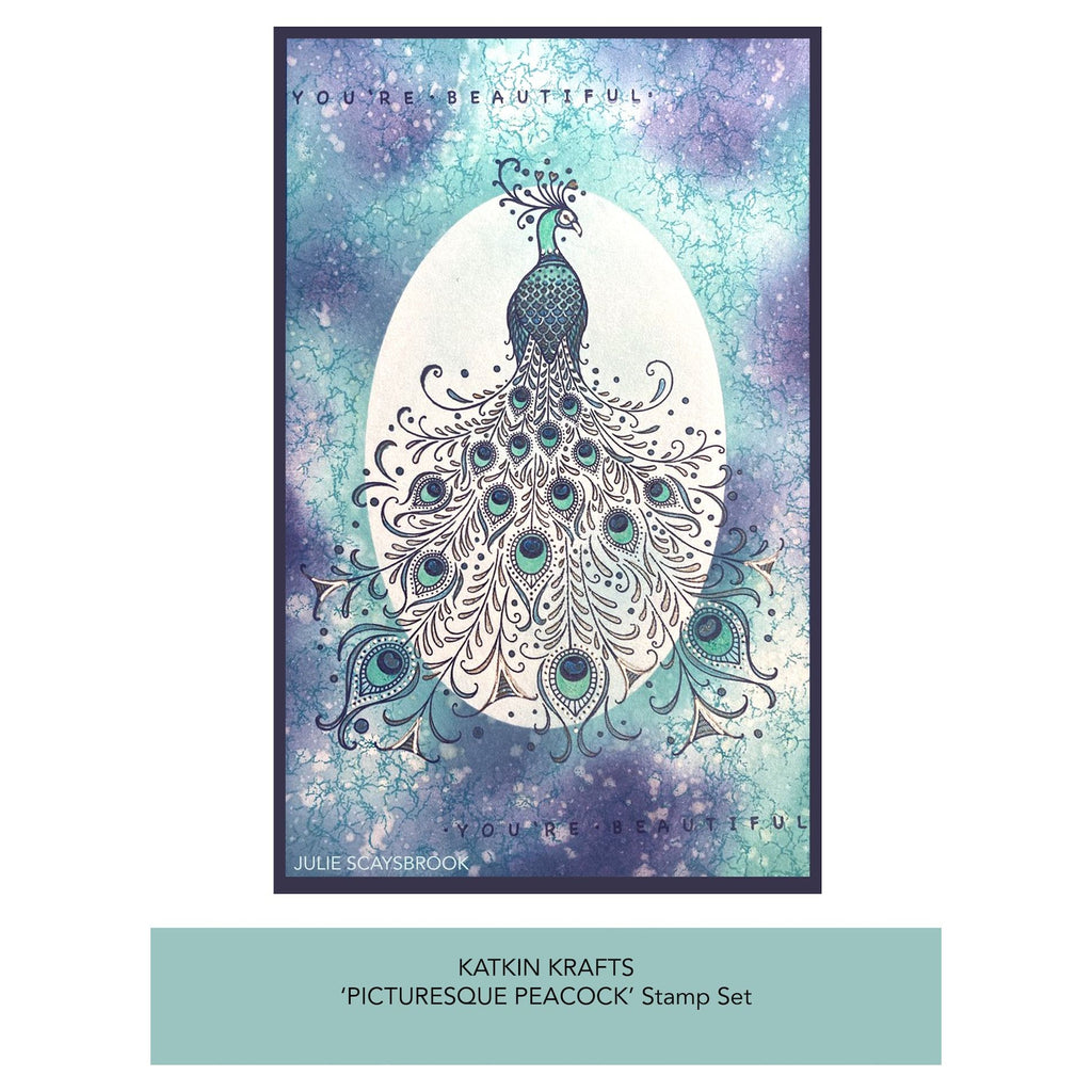 Katkin Krafts Picturesque Peacock Clear Stamps kk0034 you're beautiful