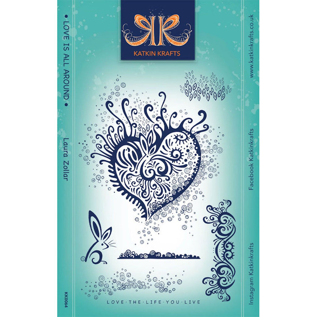 Katkin Kraft Love Is All Around Clear Stamps kk0064