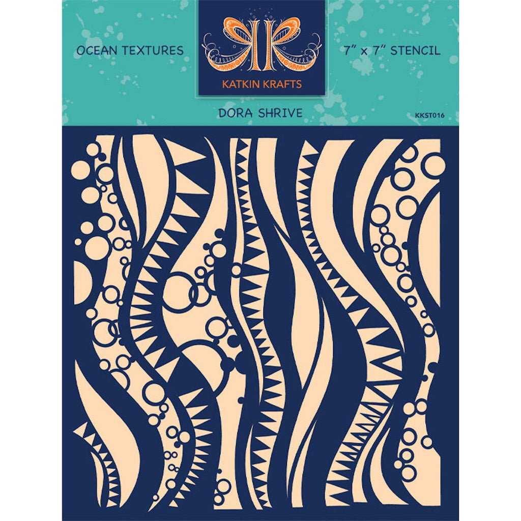 Katkin Krafts Ocean Textures Stencil kkst016