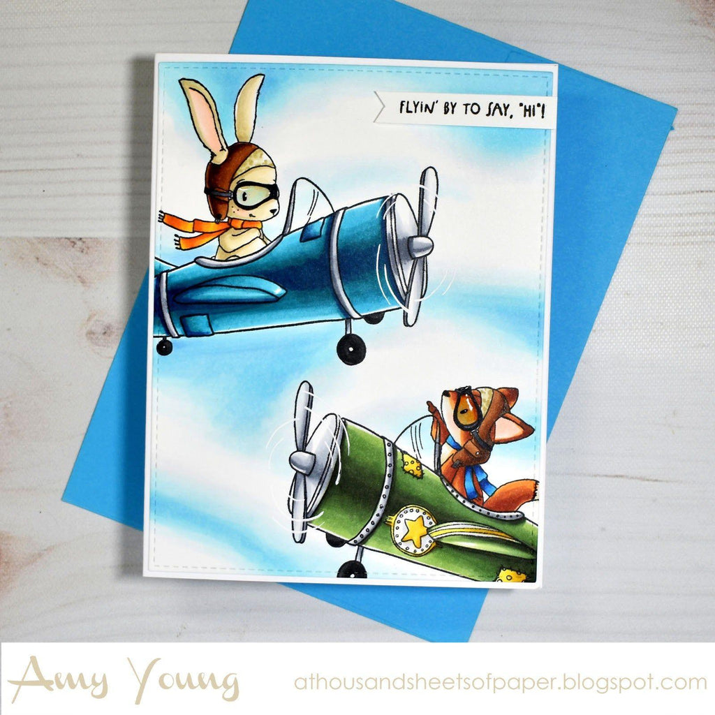 Colorado Craft Company Kris Lauren Oceans to Fly Clear Stamp and Die Set hi