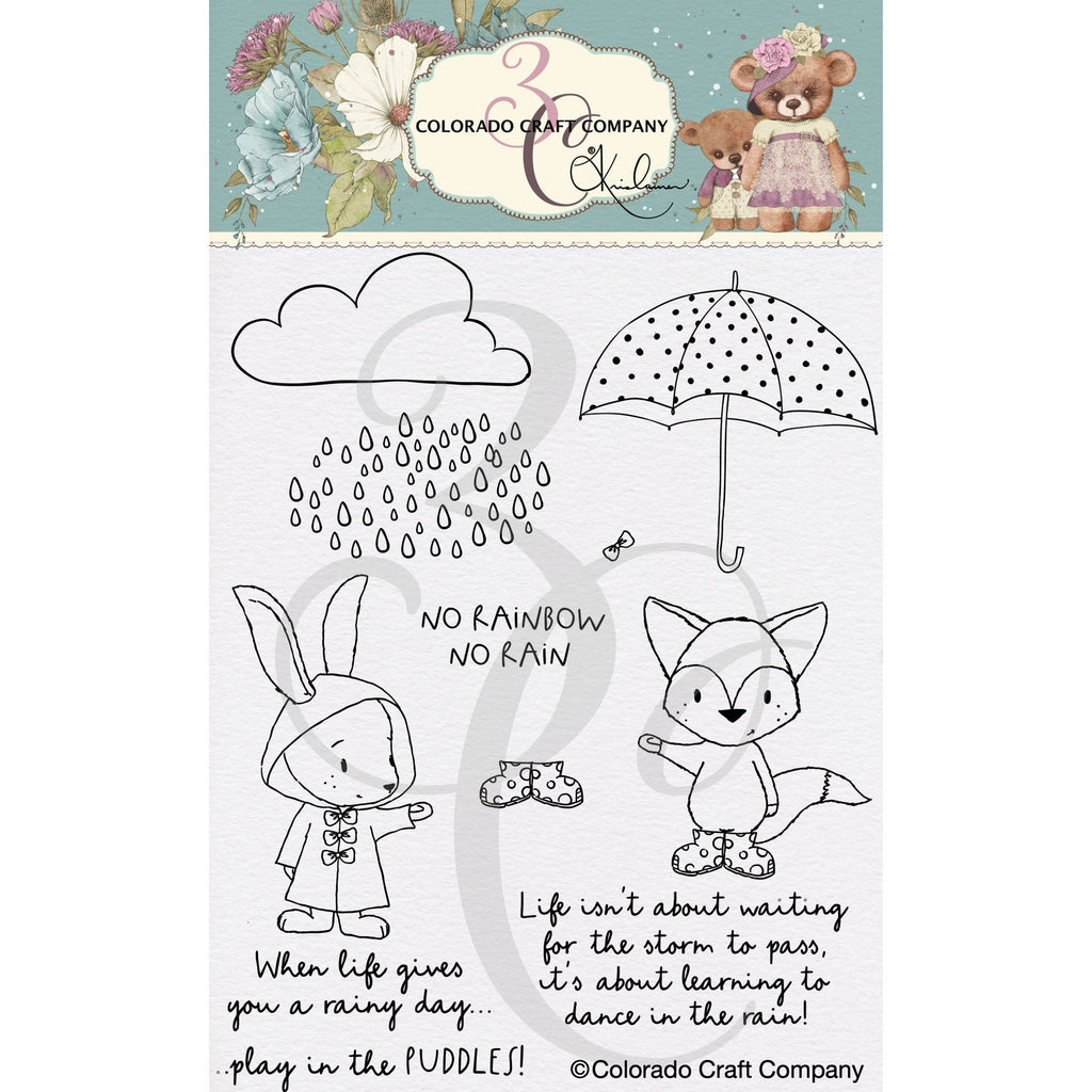 Colorado Craft Company Kris Lauren Dance in the Rain Clear Stamps kl874