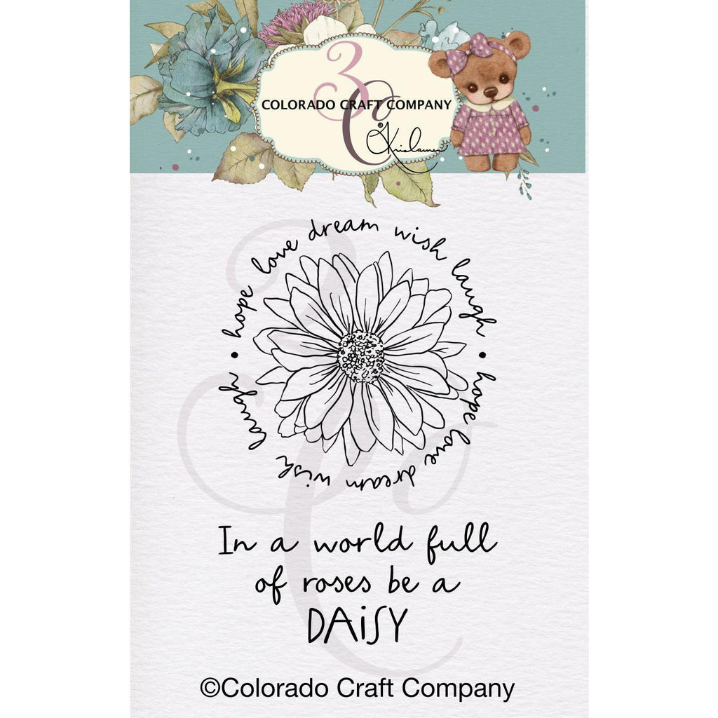 Colorado Craft Company Kris Lauren Daisy Mini Clear Stamps kl878