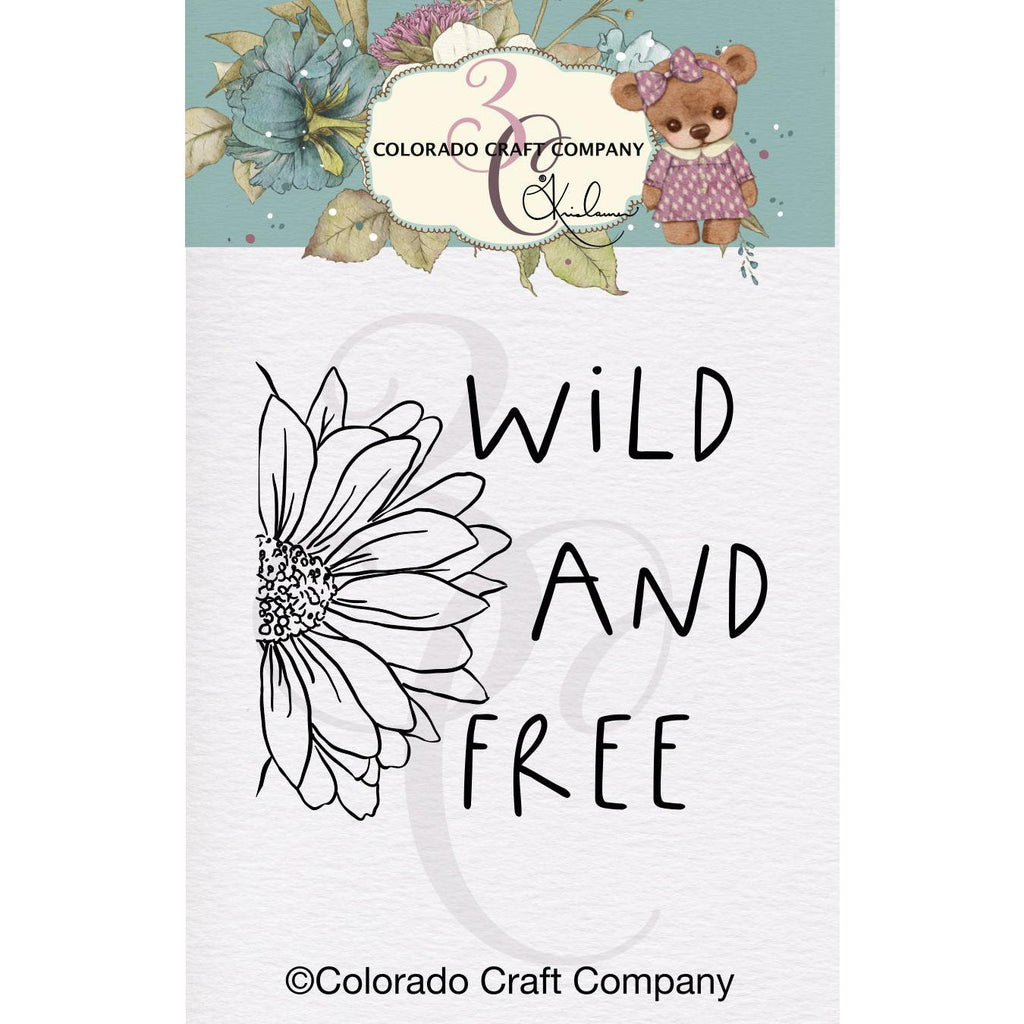 Colorado Craft Company Kris Lauren Wild and Free Mini Clear Stamps kl962