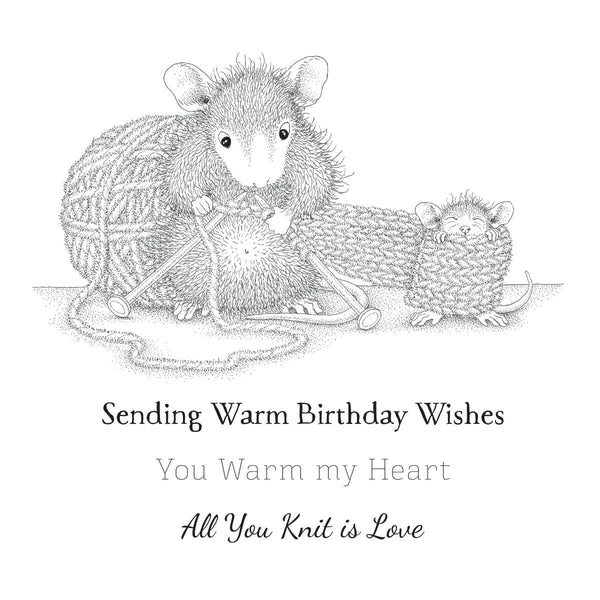 Knit One - House Mouse Cling Rubber Stamp - Spellbinders