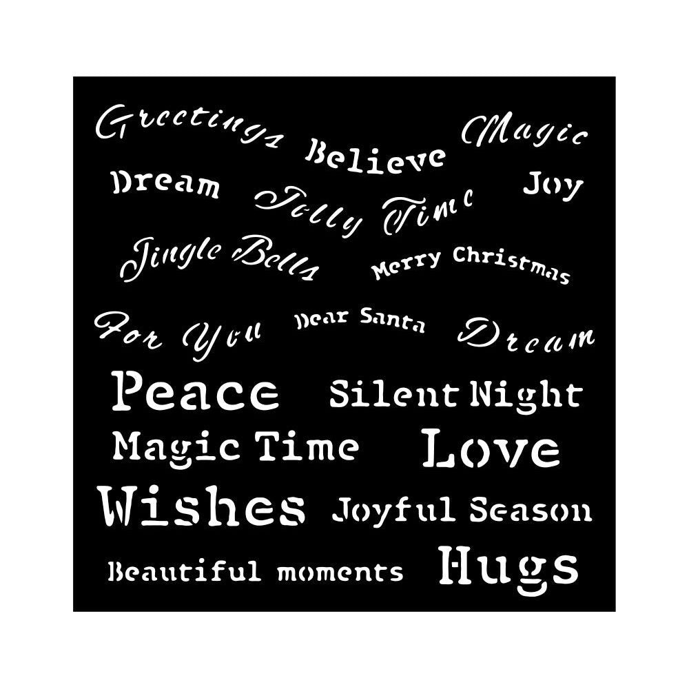 Stamperia Classic Christmas Quotes Stencil kstdq115