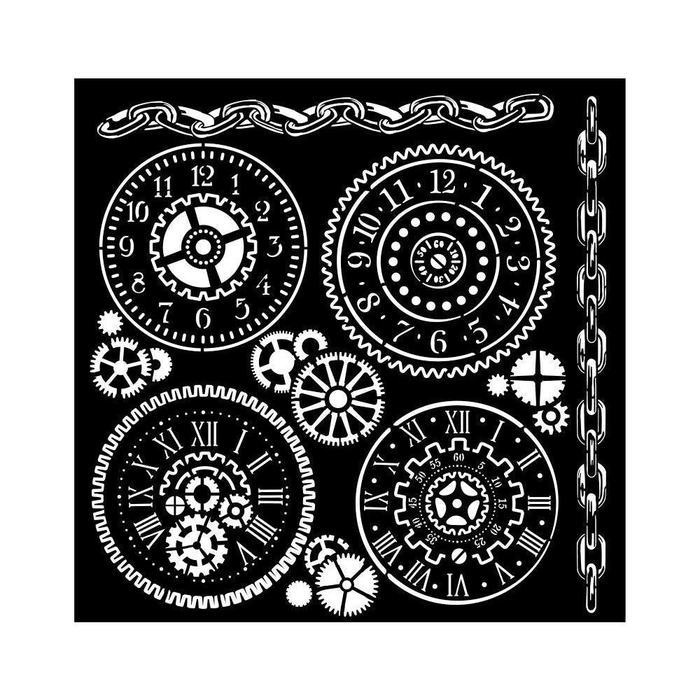 Stamperia Voyages Fantastiques Gears Stencil kstdq98