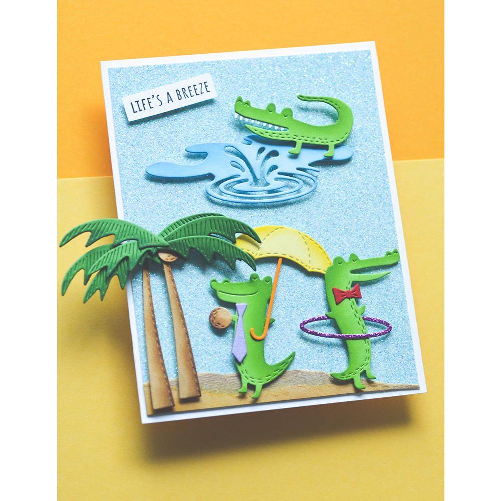 Poppy Stamps Whittle Tropical Gator Stamp and Die Kit kt001 life's a breeze