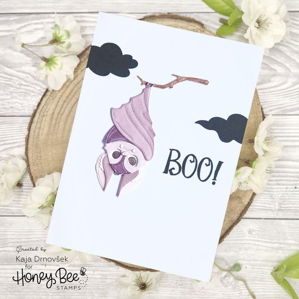 Honey Bee Lovely Layers Bat Dies hbds-llbat Minimalist Halloween Card