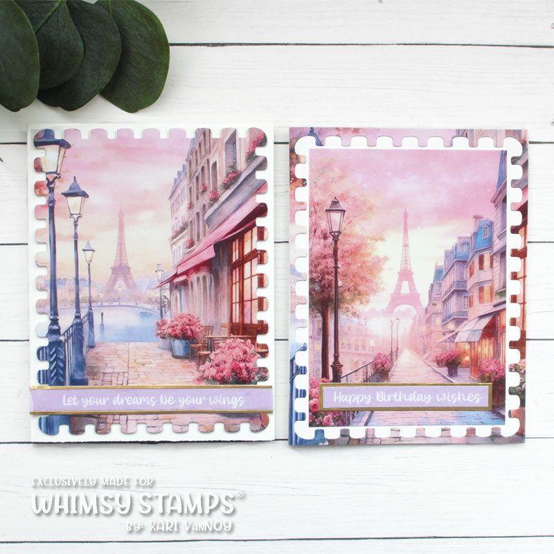 Whimsy Stamps Quick Card Fronts Fabulous Paris wsqcf-12 happy birthday