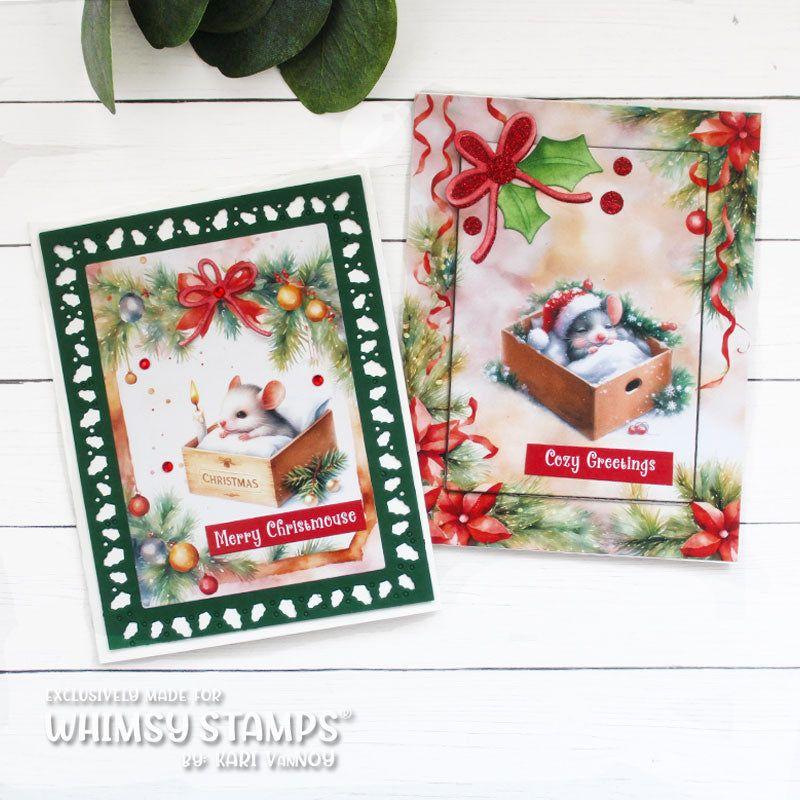 Whimsy Stamps Matchbox Mice Quick Card Fronts Pack wsqcf-16 greetings